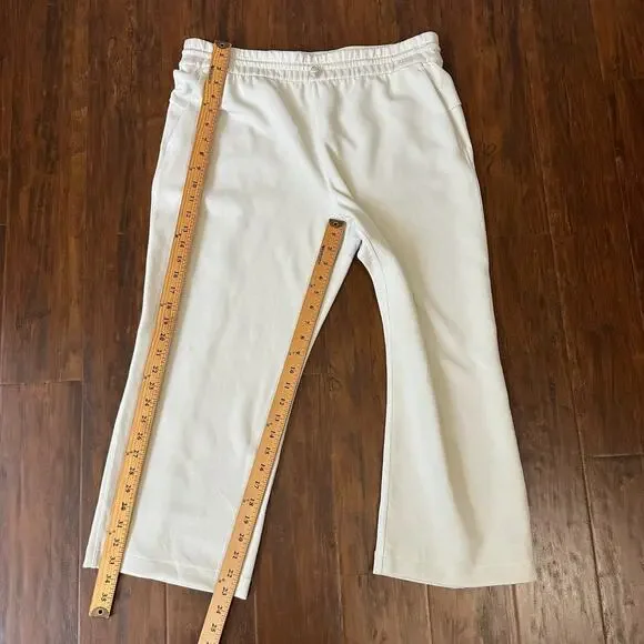 LULULEMON Softstreme Pants Ivory Cropped Relaxed Straight High Rise - Picture 13 of 14
